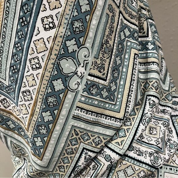 WHBM Tribal Print Strappy Belted Midi Dress - Picture 8 of 12